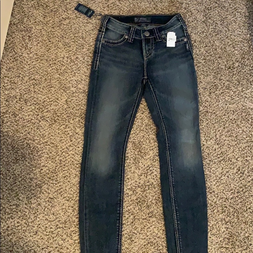 Silver Skinny Jeans, brand new with tags